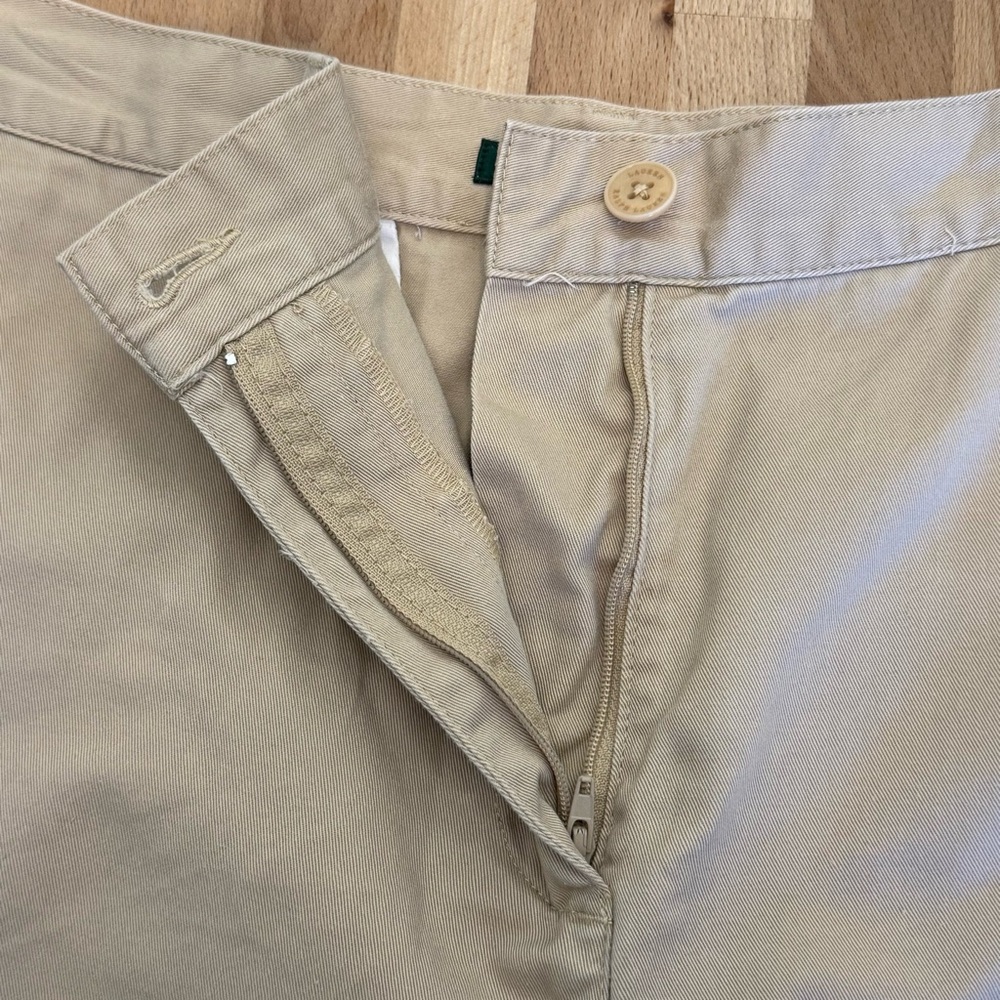 Lauren Ralph Lauren Khaki Flat Front Shorts Women’s 14 Classic Cotton Preppy - Picture 6 of 16